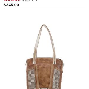 Brown Leather shoulder Bag Bed Stu